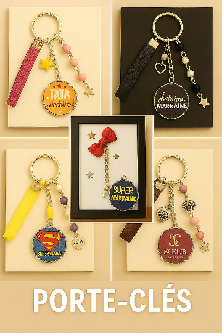 Porte-clés initiales, personnalisables ou simplement rigolos