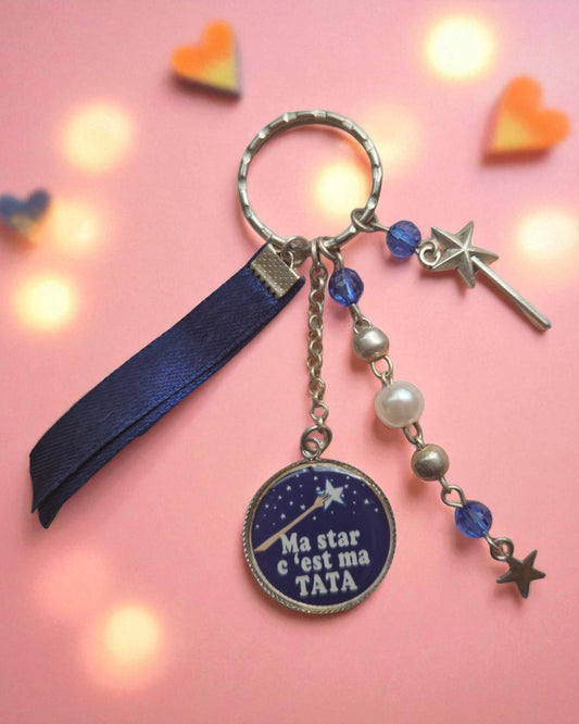 🔑 Porte-clés “Ma star, c’est ma Tata” – Édition Magique