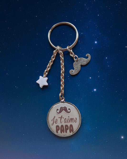 🔑 Porte-clés “Je t’aime Papa” – Cadeau tendre et original pour super papa