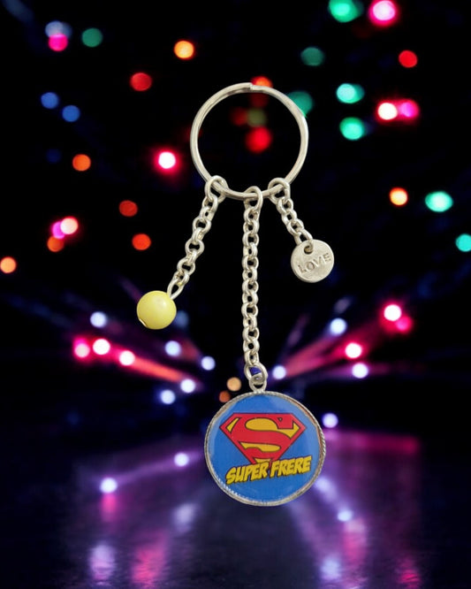 🔑 Porte-clés "Super Frère" – Cadeau pour un héros du quotidien