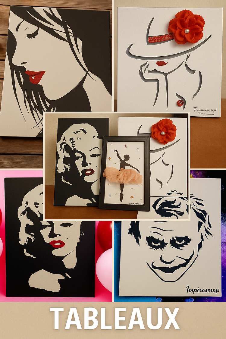 Tableaux faits mains avec passion et caractère