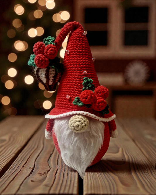 🎅 Gnome “Biscotin” – Amigurumi artisanal
