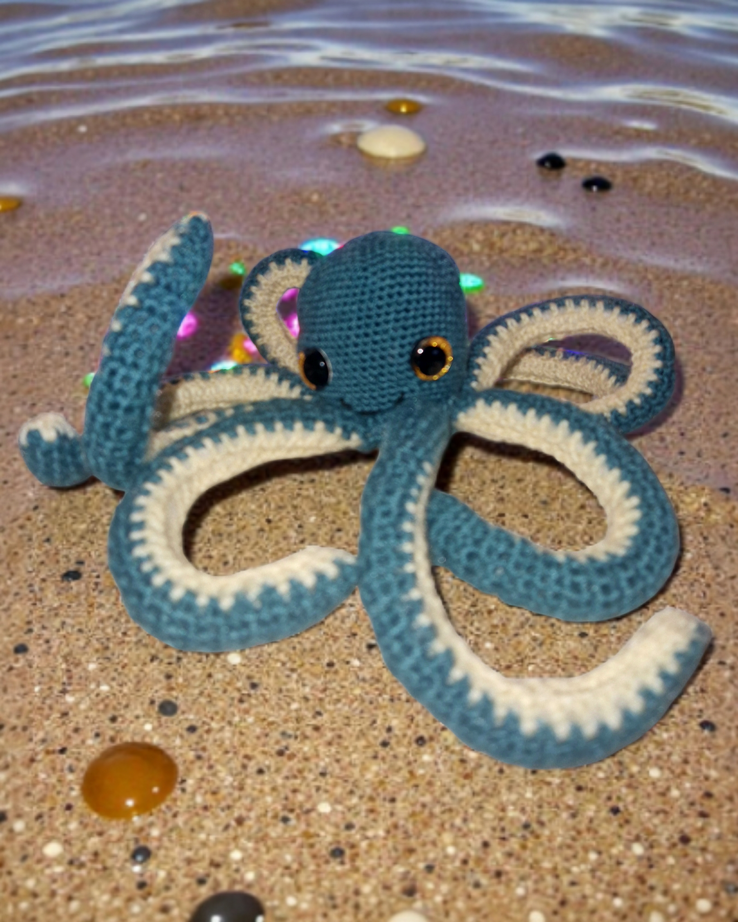 🐙 Peluche Pieuvre “Océane” – Amigurumi artisanal