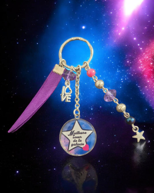 🔑 Porte-clés “Meilleure sœur de la galaxie” – Cadeau cosmique pour une sœur exceptionnelle