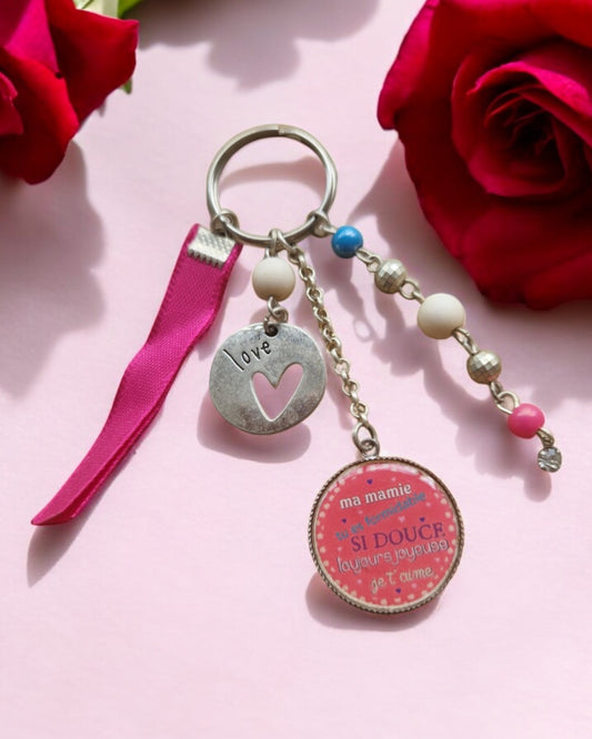 🔑  Porte-clés “Ma mamie si douce” – Cadeau tendre pour une grand-mère exceptionnelle