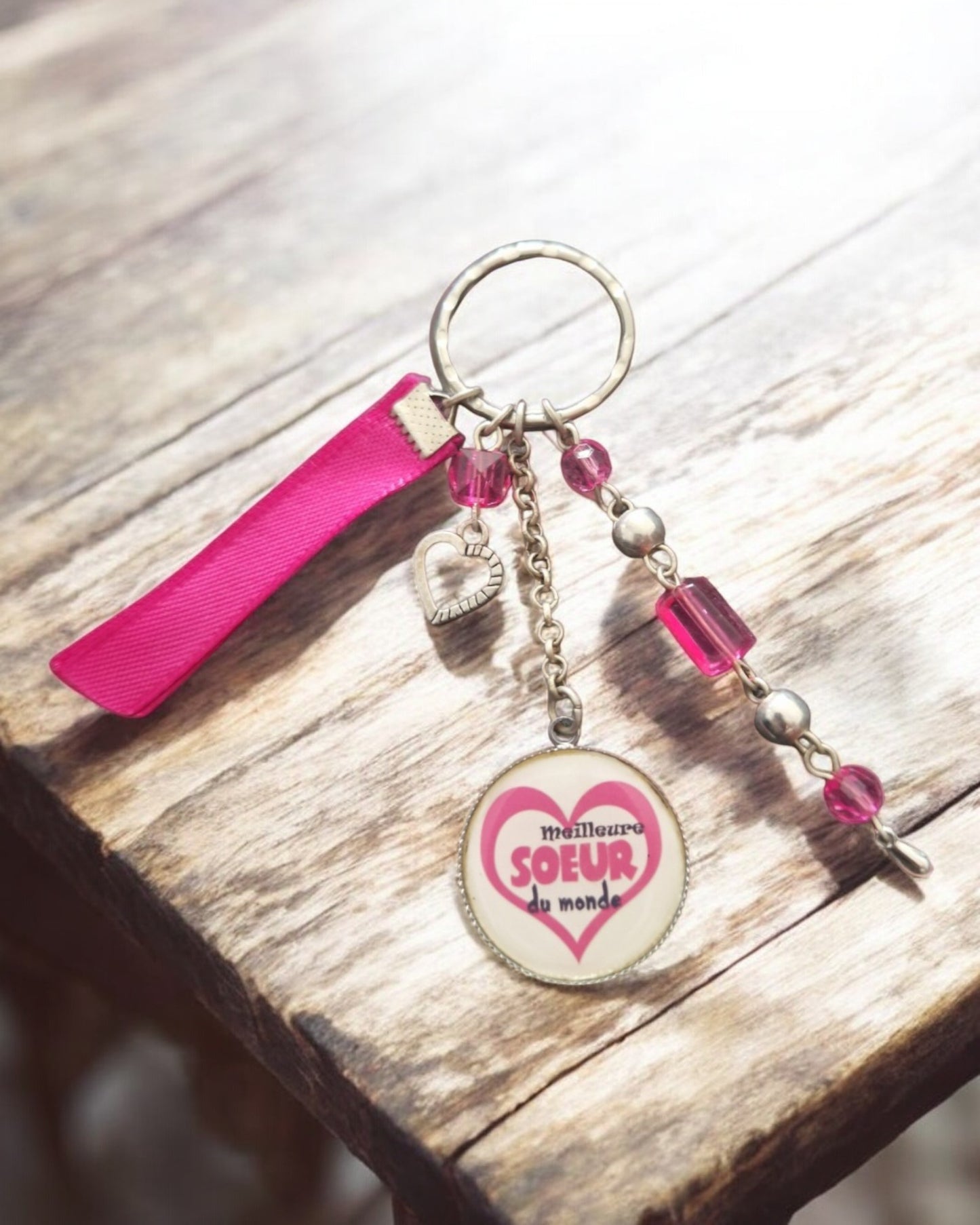 🔑 Porte-clés "Meilleure Sœur du Monde" – Cadeau tendre et pétillant pour une sœur adorée